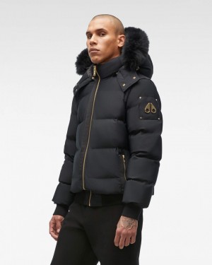 Moose Knuckles Stagg Bomber Bomberjacke Herren Schwarz Schwarz | 90284HQZA